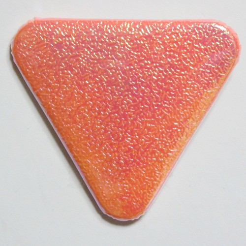 画像1: 角丸三角形缶バッジ　オーロラ・オレンジ（紙）